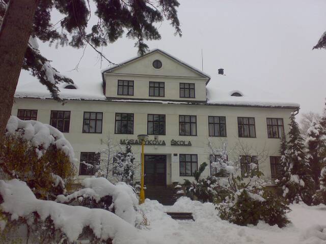škola v zimě